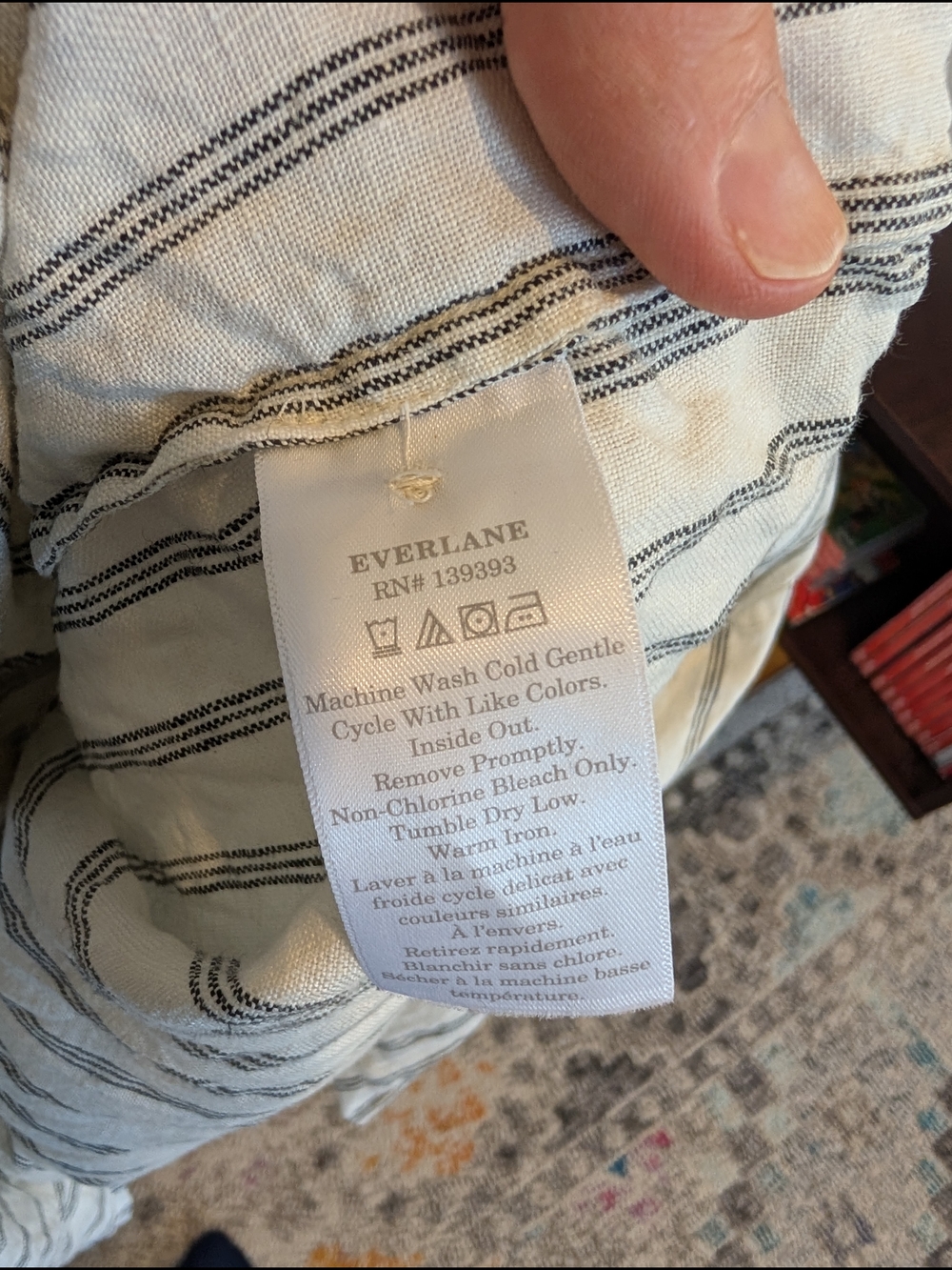 Everlane linen cropped blouse